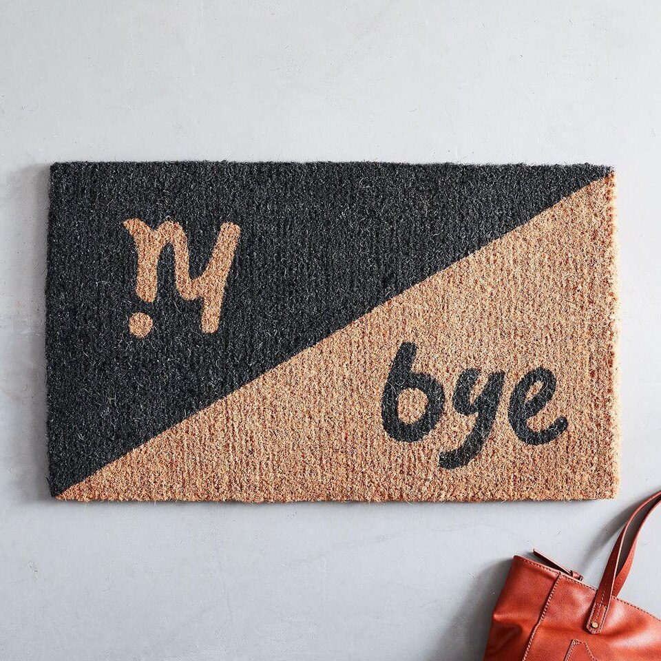 Hi Bye Doormat west elm United Kingdom